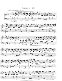 Partition Prelude et Fugue No.6 en D minor, BWV 851, Das wohltemperierte Klavier I