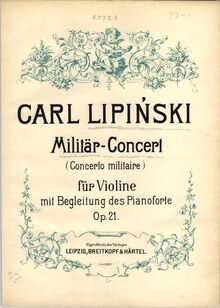 Partition couverture couleur, Militar concerto, Violin Concerto No.2