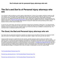 The 5-Minute Rule for Personal injury attorneys who win