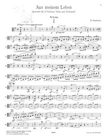 Partition viole de gambe, corde quatuor No.1, Z mého života / Aus meinem Leben / From My Life / Из моей Жизни par Bedřich Smetana