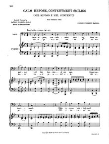 Partition complète, Deidamia, Handel, George Frideric