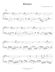 Partition , Romance, 9 Piano pièces, Op.51, Robertson, Ernest John