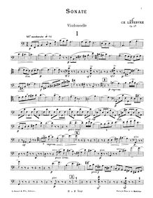 Partition de violoncelle, violoncelle Sonata, Op.98, A minor