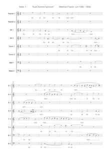 Partition complète, Audi Domine hymnum, Franck, Melchior