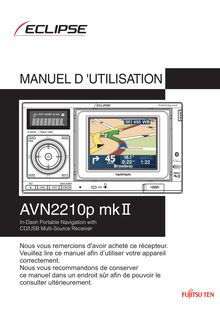 Notice Navigation Fujitsu  AVN2210p mkII