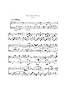 Partition complète, Piano Sonata No.1 Op.11, F♯ Minor, Schumann, Robert