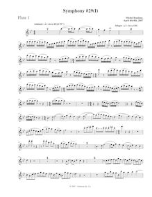 Partition flûte 1, Symphony No.29, B♭ major, Rondeau, Michel
