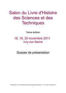 Salon du Livre d Histoire des Sciences et des Techniques