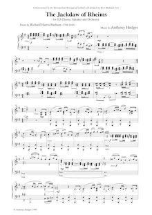 Partition Vocal score, pour Jackdaw of Rheims, Hedges, Anthony