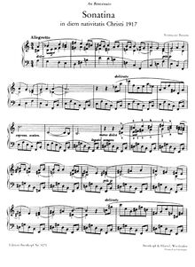 Partition complète, Sonatina No.4, Sonatina in diem nativitatis Christi MCMXVII