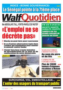 Walf Quotidien n°8727 - du mardi 27 avril 2021