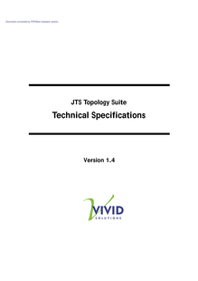 JTS Topology Suite Technical Specifications
