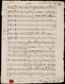 Partition complète, Gavotte en B-flat major, K.300, B-flat, Mozart, Wolfgang Amadeus