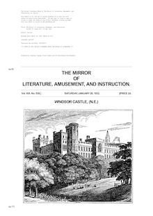 The Mirror of Literature, Amusement, and Instruction - Volume 19, No. 539, March 24, 1832