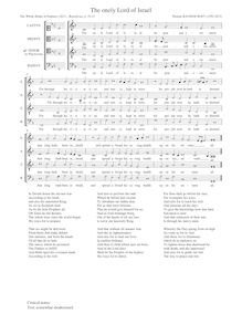 Partition pour Onely Lord of Israel (Benedictus), pour Whole Booke of Psalmes