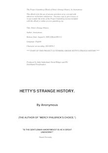 Hetty s Strange History