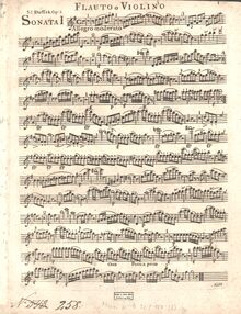 Partition flûte ou partition de violon, 3 sonates pour Pianoforte avec violon ou flûte, Op.51
