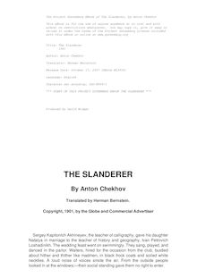 The Slanderer - 1901
