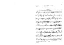 Partition parties complètes, corde quatuor No.4, A major, Fuchs, Robert