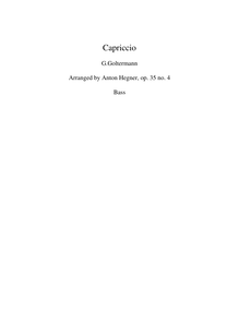 Partition Basses, Capriccio, Op.24, Goltermann, Georg