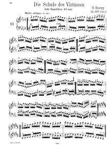Partition Book No.2: Etudes Nos.13-26, Schule des Virtuosen, School of Virtuoso