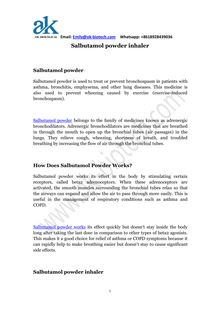 Salbutamol powder inhaler (SZOB)