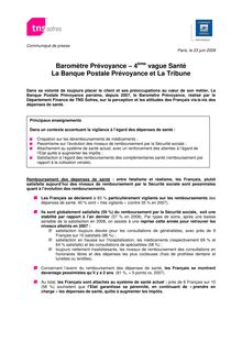 Baromètre santé - Baromètre Prévoyance  4 vague Santé La Banque ...