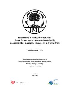 Importance of mangroves for fish [Elektronische Ressource] : bases for the conservation and sustainable management of mangrove ecosystems in North Brazil / Tommaso Giarrizzo