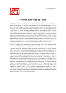 Rennes et la crise de l Euro