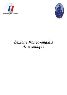 Lexique franco-anglais de montagne