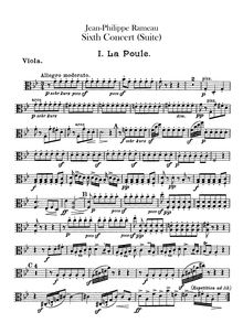 Partition altos, 6 Concerts Transcrits en Sextuor, Rameau, Jean-Philippe
