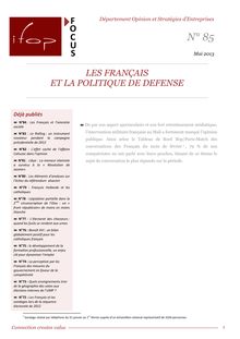 IFOP : Les Français et la politique de défense