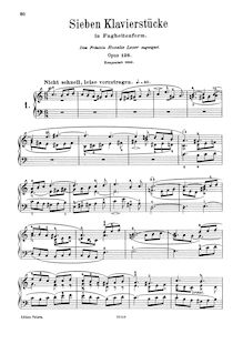 Partition complète (scan), 7 Klavierstücke en Fughettenform Op.126