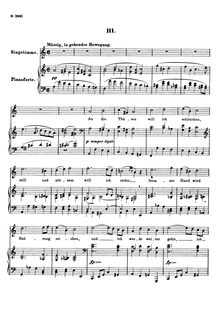 Partition , An die Türen will ich schleichen, Harfenspieler I, D.478 (Op.12 No.1)