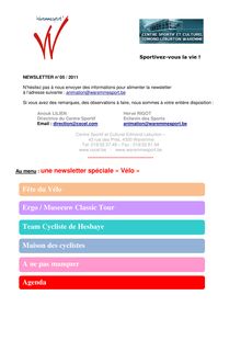 Agenda Maison des cyclistes Team Cycliste de Hesbaye Fête du Vélo ...