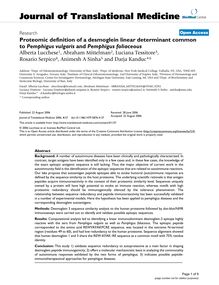 Proteomic definition of a desmoglein linear determinant common to Pemphigus vulgarisand Pemphigus foliaceous