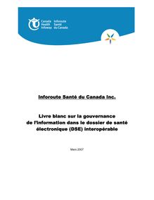 Inforoute Santé du Canada Inc. Livre blanc sur la gouvernance ...
