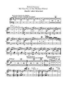 Partition harpe, Vltava, Die Moldau, E minor, Smetana, Bedřich
