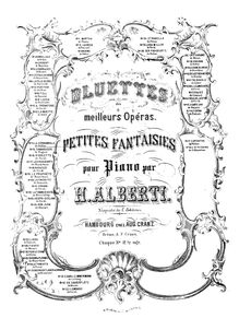 Partition complète, Bluettes des meilleurs opéras, Petites fantaisies pour piano par Wilhelm Popp