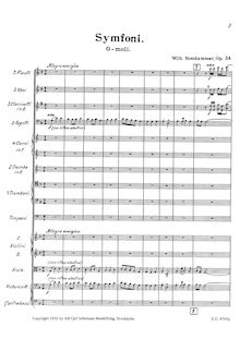 Partition , Allegro energico, Symphony No.2, Op.34, Stenhammar, Wilhelm
