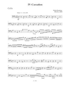 Partition violoncelle,  No.3 en D major, D major, Rondeau, Michel par Michel Rondeau
