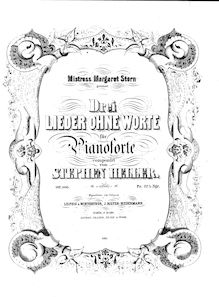 Partition complète, 3 chansons ohne Worte, Op.105, Heller, Stephen