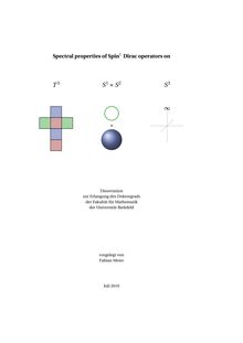 Spectral properties of Spin_1hnC Dirac operators on T_1hn3, S_1hn1 × S_1hn2 and S_1hn3 [Elektronische Ressource] / vorgelegt von Fabian Meier