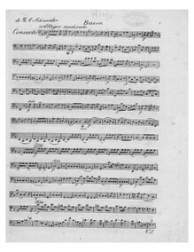 Partition violoncelles / Basses, Concertos pour vents, Opp.83-90