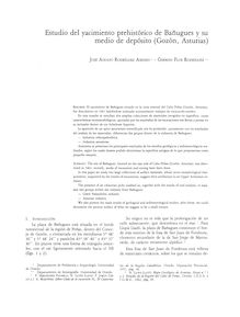 Estudio del yacimiento prehistórico de Bañugues y su medio de depósito (Gozón, Asturias)