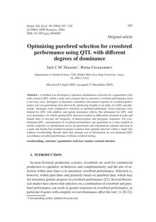 Optimizing purebred selection for crossbred performance using QTL with different degrees of dominance