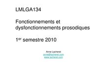 LMLGA134 Fonctionnements et dysfonctionnements prosodiques 1 ...