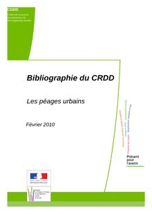 Les péages urbains - Bibliographie du CRDD