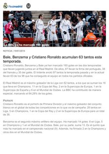 BBC (Benzema, Bale, CR7) accumulent déjà 160 buts ! 