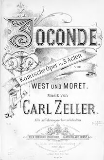 Partition complète, Joconde, Komische Oper in drei Akten, Zeller, Carl